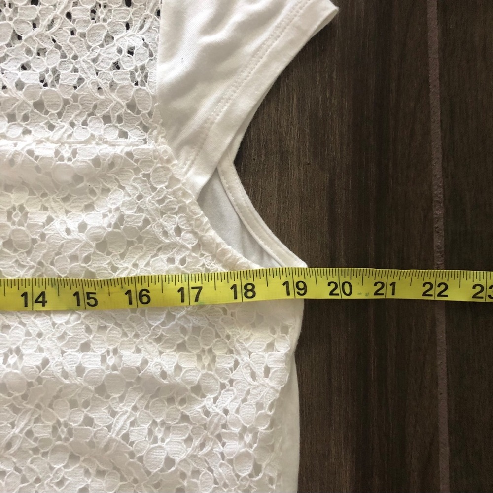 TOMMY HILFIGER Women's White Lace Blouse Top Lg - Picture 3 of 6